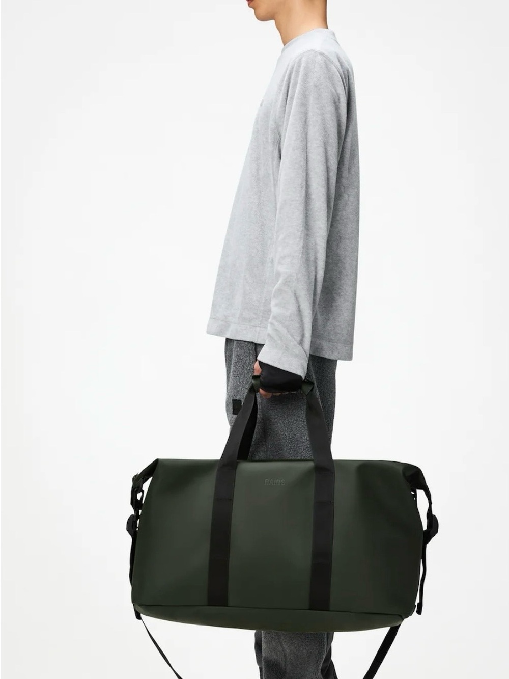 RAINS - Hilo - Weekend Bag Green Waterproof Travel Duffle - NWT
